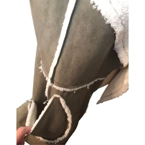 Caslon Faux Sherling & Faux Suede Vest Size L