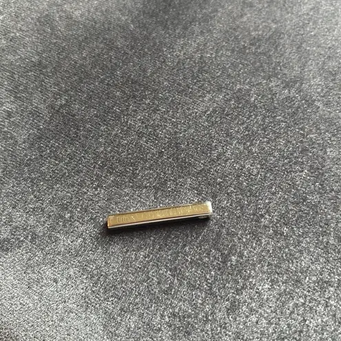 Artisan Erin Engraved Silver Bar Pendant Necklace with Chain Modern Minimalist