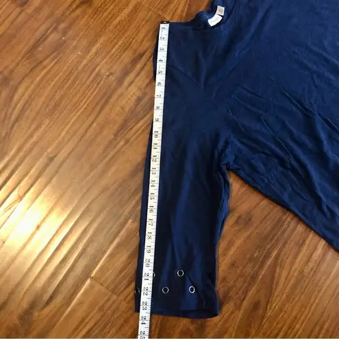 kim rogers Kim Rodgers Curvy Women’s Blue Shirt with Three-Quarter Sleeves in size 3X