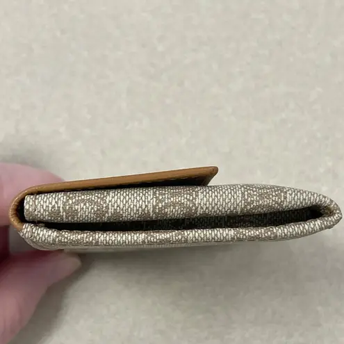 CELINE Vintage Macadam Coated Canvas w/ Leather Trim Coin Case, Pre-Owned