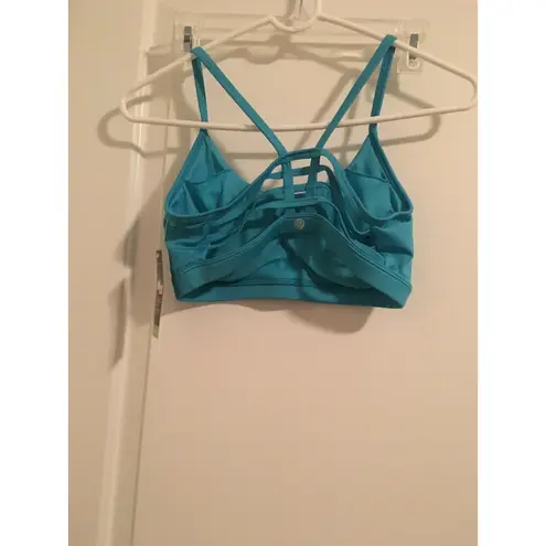 Bally Total Fitness Women's Juniors Sports Bra Top Size S Blue