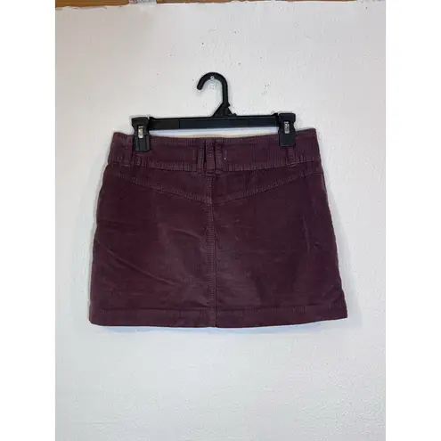 Free People  We The Free Corduroy Mini Skirt Women Size 26 Cotton Spandex