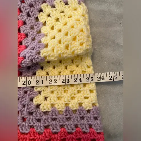 Handmade Crochet Granny Square One Size Cozy Cardigan Boho Chunky Knit Sweater