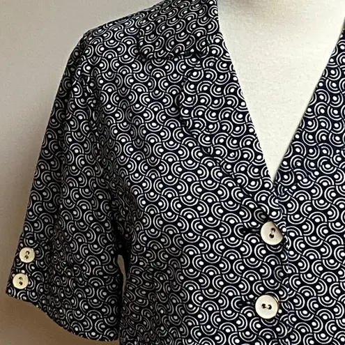 Live a Little LAL Black/White Print Short Sleeve Blazer/Jacket