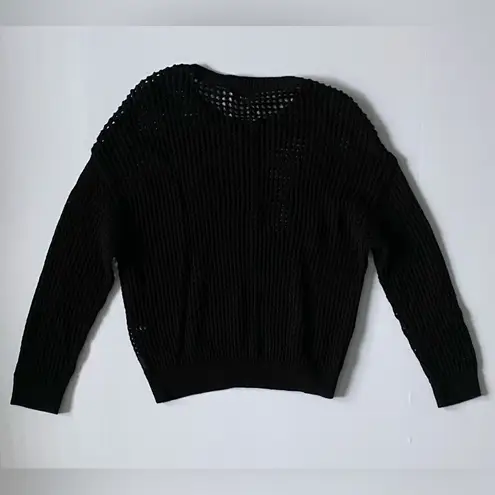 Calvin Klein Comfy and Classic Black Sweater Wax Coated Pullove Women’s PXL Size undefined