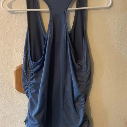 Avia Blue Ruched Sleeveless Tank Top