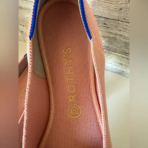 ROTHY’S THE FLAT ROUND TOE BALLET FLATS SHOES CORAL SOFT LIGHT PINK SIZE 10w