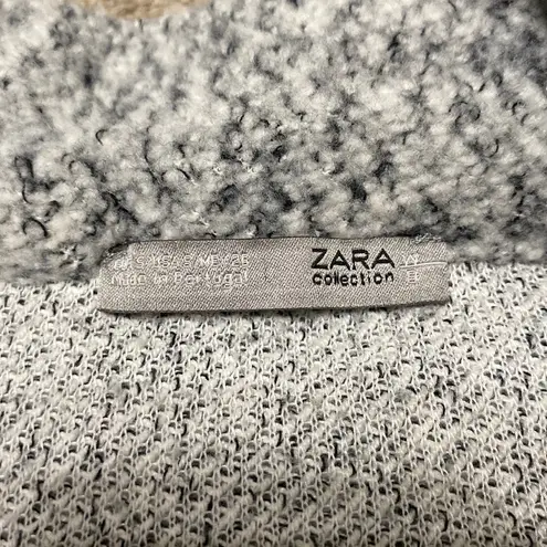 ZARA  Light Grey Fleece Long Blazer Cardigan Size S