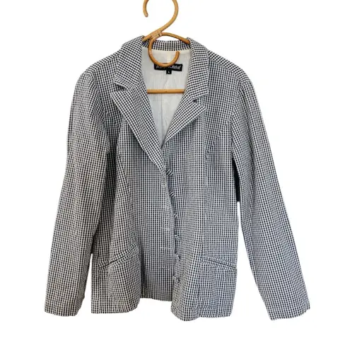 Betsey Johnson Betsy Johnson Vintage 100% cotton black white checker blazer