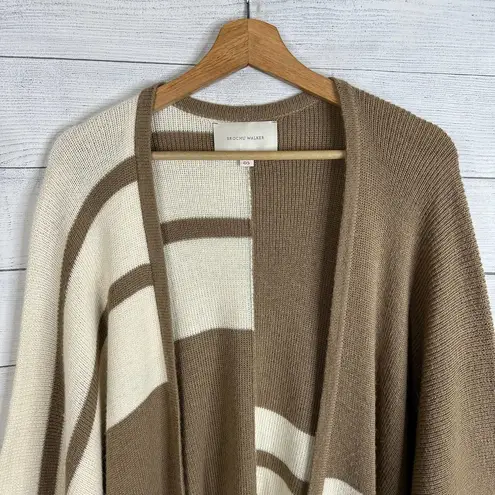 Brochu Walker Womens One Size Alpaca Wool Shawl Open Front Knit Cardigan Poncho