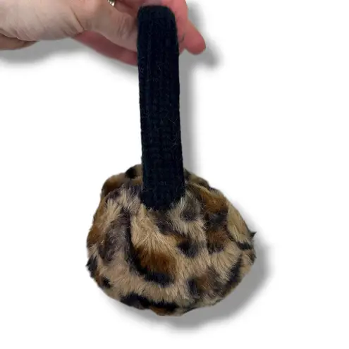Hat Attack NWT Leopard Black Faux Fur Cozy Luxe Winter Earmuffs One Size