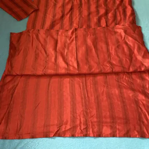 FABINDIA silk viscose long sleeve striped shirt dress Kurti pockets size 6 or M Size M