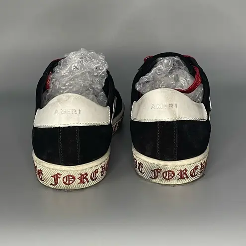 Amiri Viper Sneakers Black Suede Red Glitter LIVE FOREVER EU 38 Unisex Size 7
