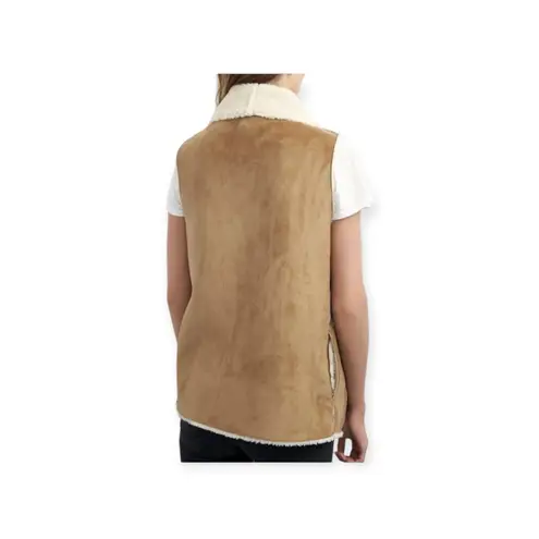Velvet Graham and Spencer š Ulio Chic Vegan Suede Sherpa Vest š Tan Cream šXS
