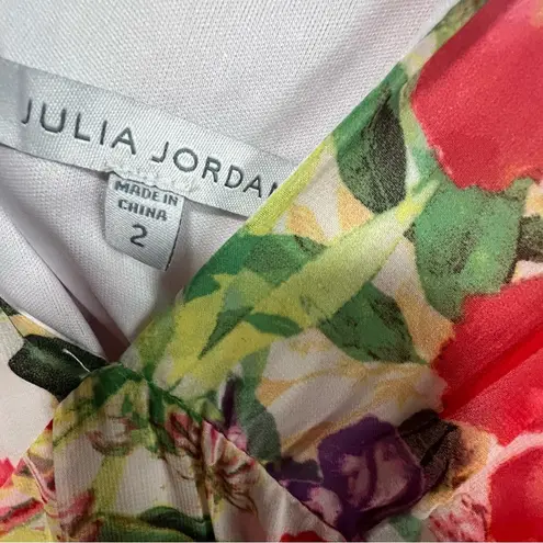 Julia Jordan Tiered Chiffon Midi Dress, New with Tags, Floral Size 2