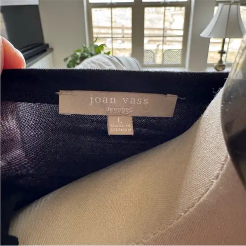 Joan Vass Black Sleeveless Scoop Neck Sundress