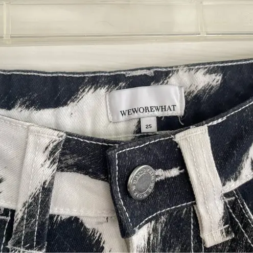 We Wore What Stiletto Slit Skinny Animal Print denim ladies size 25 ladies Revolve