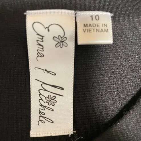 Emma & Michelle Emma & Michele Midi Color Block Sheath Dress Black & Goldenrod Ladies Size 10 - Image 4