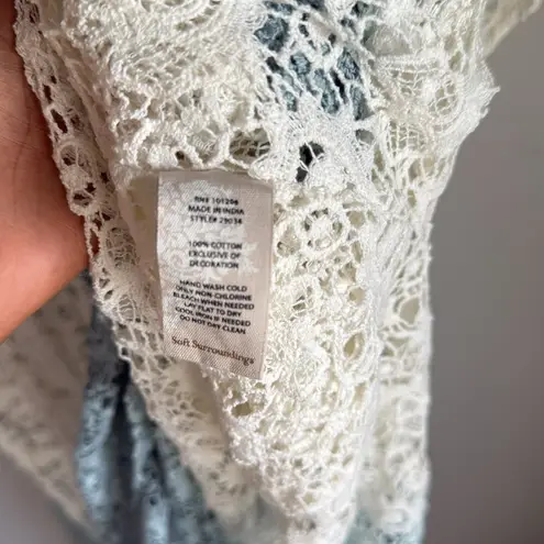 Soft Surroundings NEW Jarana Crochet Beaded Ombré Caftan Maxi Dress L/XL