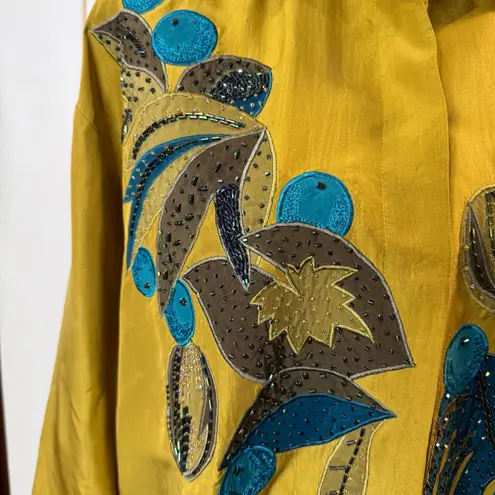 Levante Collection Women’s Vintage Silk Blouse Size M Gold Size M