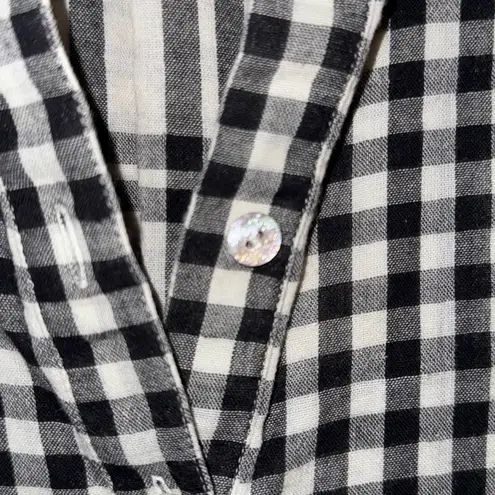 J. Jill Button Shirt and Oversized Dress Shirt Gingham Bundle Black Size M