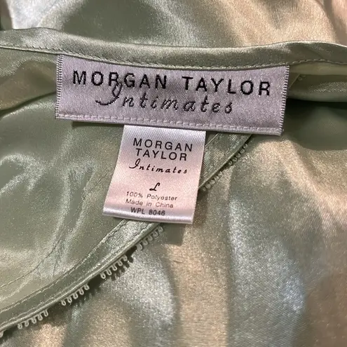 Morgan Taylor Mint Green Satin Slip Dress Pastel
