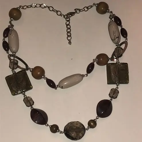 Premier Designs Elegant Multi-Color Neutral Tone Boho Beaded Necklace