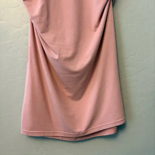 ⭐️Boutique pink short sleeve stretchy knee length maternity dress size medium