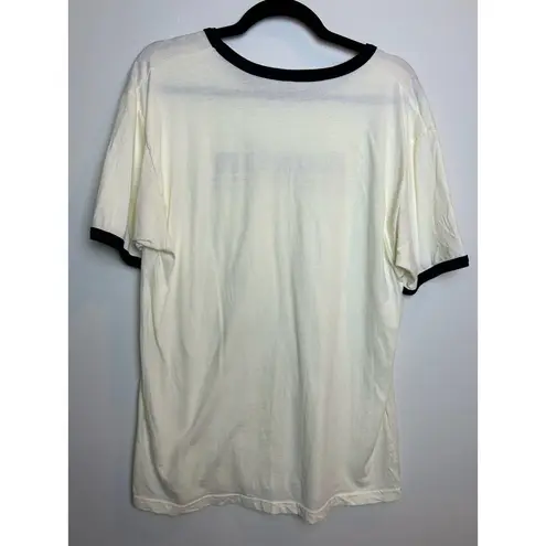 Lymbo Clothing Austin Graphic Tee Handpainted Cream Unisex Size Large