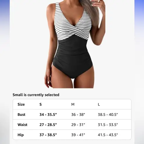 Eomenie One Piece Swimsuits Tummy Control Ruched Push Up Tie Back nwt White