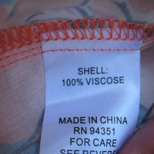 NWOT Jade Melody Tam Floral Tie Neck Top White Size M