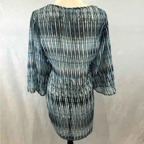 Bar III Indigo ocean blue and black coverup or tunic size small