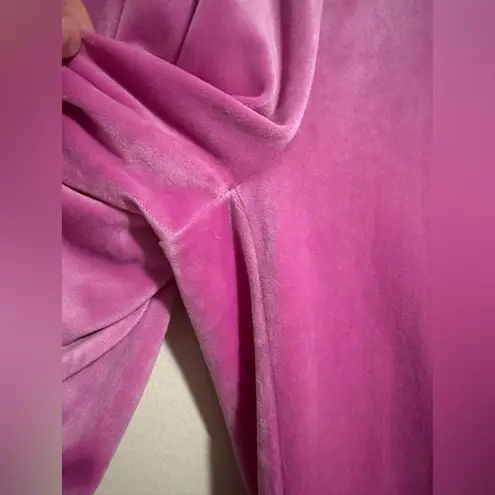 EUC Vivre La Vie Pink Waist Cutout Velour Joggers size small