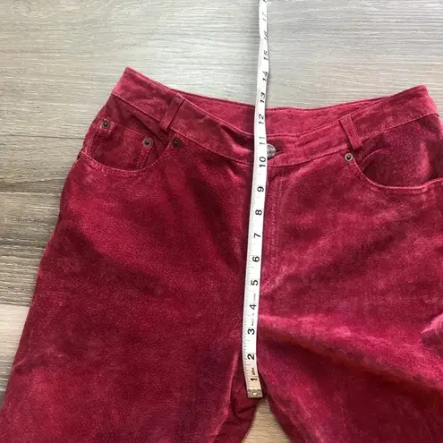 Chadwick's Chadwick’s Burgundy Genuine Leather Pants Size 6P