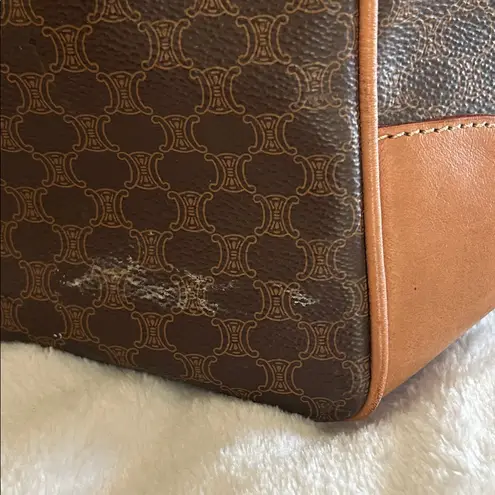 CELINE Authentic Vintage Macadam Boston 45 Travel Bag