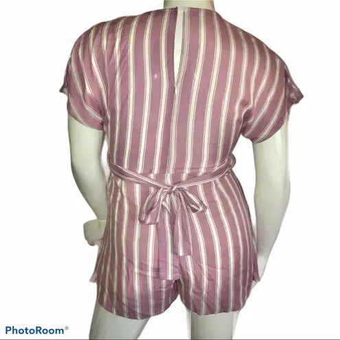 Pink Lily  striped skort/shorts romper