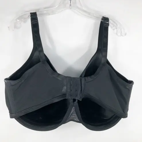 Cacique 44G Bra Black Satin Full Coverage Stretch Plus Size Lane Bryant 101 - Image 2