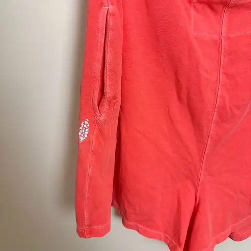 FREE PEOPLE Movement Hot Shot Halter Romper in Hibiscus Size Large Pink