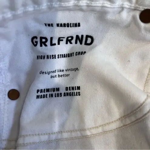 GRLFRND Denim Karolina High Rise Straight Crop White