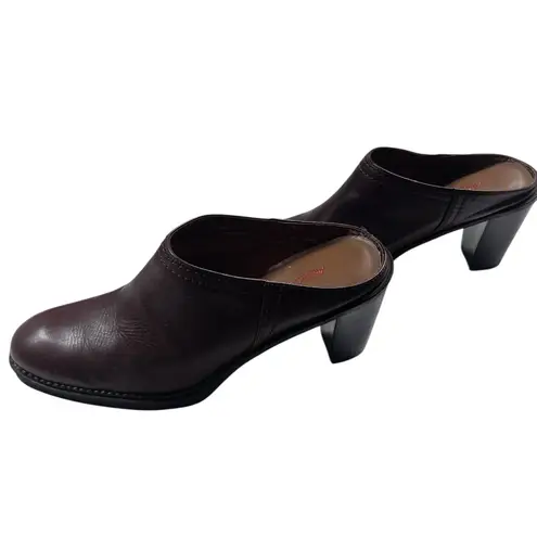 Aerosoles Dark Brown Leather Mules