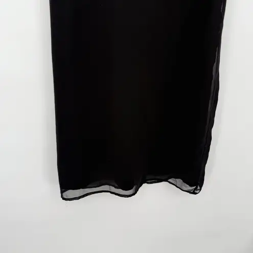 MM Couture Vintage Black Beaded Mini Dress Formal Size Small