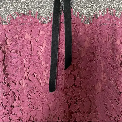 Elle Lace Mixed Media Illusion Fit & Flare Dress Sz 14 Dark Academia