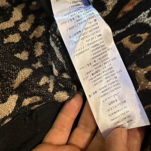 Stella McCartney wool blend Short-Sleeve Leopard-Print Shift Dress EU 40/US S