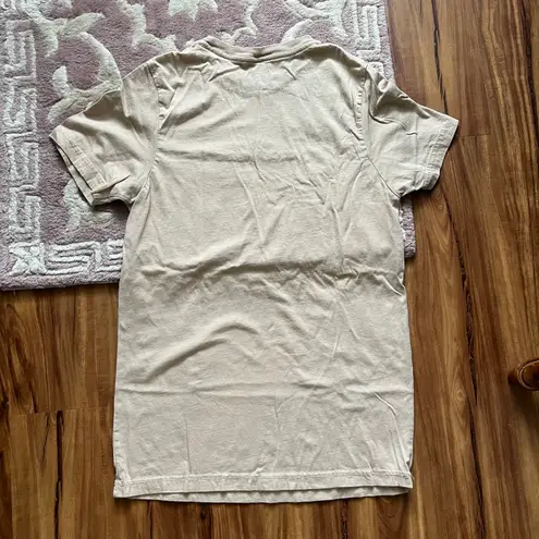 Passports Nude tan embroidered t-shirt “ Masterpiece “ Passport brand S