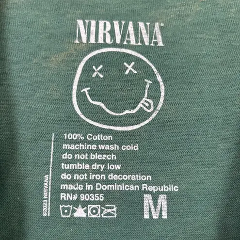Nirvana Smiley green T-shirt, size medium