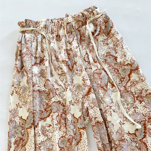 Free People Intimately Dreamy Days/Goddess Satin Sleep Pajama Set size M Brown Size M