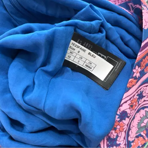 Ba&sh XS Jupe Fanessa Mixed Paisley Maxi Skirt Purple Blue Viscose