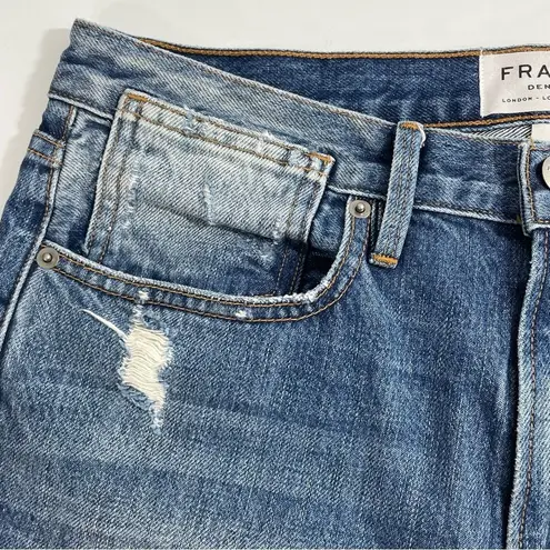 frame denim FRAME Le Stevie Distressed Cropped Jeans‎ Size 27 Denim in Harbor Wash - Image 7