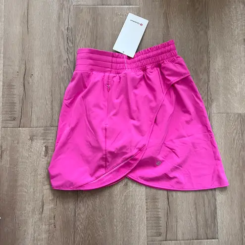 Lululemon Hotty Hot High Rise Skirt Long Sonic Pink size 4 NWT