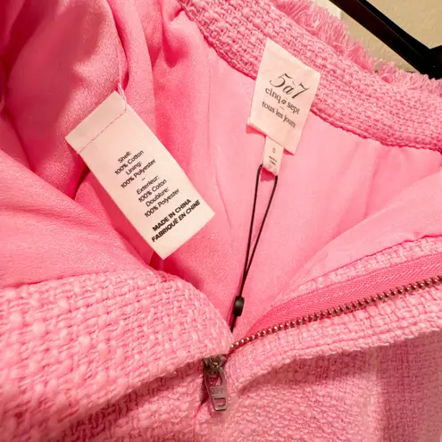 Cinq à Sept Cherryl Boucle Shorts Pink Lemonade NWT Size 0 Tweed Mini